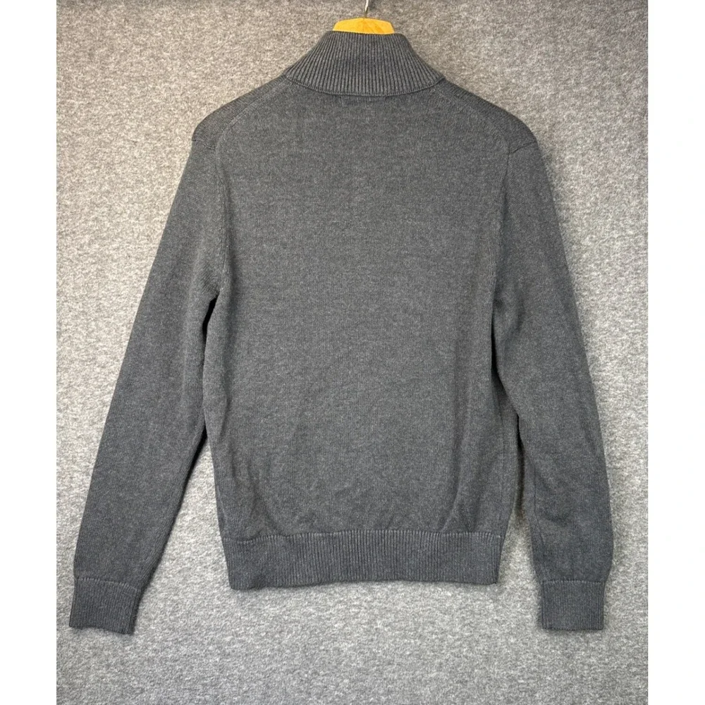 NWT Banana Republic Gray Mock Neck Button Pullover Sweater Men Size S Preppy Top